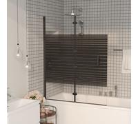 vidaXL Mampara de ducha plegable ESG negro 100x140 cm