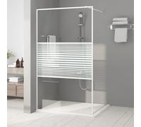 vidaXL Mampara de ducha vidrio ESG transparente blanco 115x195 cm