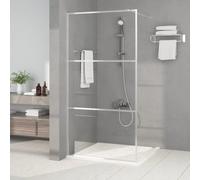 vidaXL Mampara de ducha vidrio ESG transparente plateado 100x195 cm