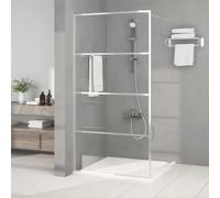 vidaXL Mampara de ducha vidrio ESG transparente plateado 100x195 cm