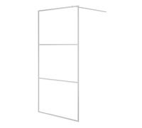 Vidaxl mampara de ducha vidrio esg transparente plateado 100x195 cm