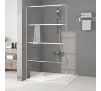 vidaXL Mampara de ducha vidrio ESG transparente plateado 115x195 cm