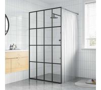 vidaXL Mampara Ducha de Accesible Vidrio Templado 100x195 cm Puerta Cubículo Color frosted white, Transparente, y mas