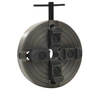 vidaXL Mandril madera 4 mordazas con conexión M33 acero negro 150x63mm