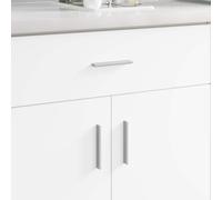 vidaXL Mango Liso 12 uds. Plateado 105.7 x 7.4 x 15.5 mm Aluminio