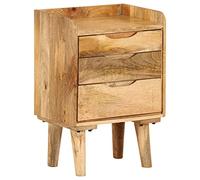 vidaXL Mango Mesita de Noche Madera Maciza 40x30x59,5 cm Mesa Mueble Auxiliar