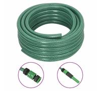 vidaXL Manguera de jardín con accesorios PVC verde 0,5" 30 m