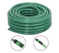 vidaXL Manguera de jardín con accesorios PVC verde 0,75" 100 m