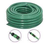 vidaXL Manguera de jardín con accesorios PVC verde 0,75" 20 m