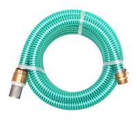 vidaXL Manguera de succión con conectores de latón 10 m 25 mm verde