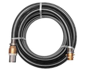 vidaXL Manguera de succión con conectores de latón 4 m 25 mm negra