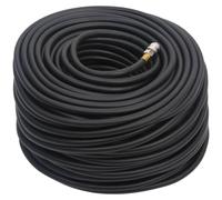 vidaXL Manguera híbrida de aire, negra, 0,6", 50 m, de goma y PVC