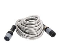 vidaXL Manguera de jardín flexible con pulverizador Acero inoxidable plateado 14 mm 30 m