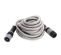 vidaXL Manguera de jardín y pulverizador acero inoxidable plata 14 mm 7,5 m