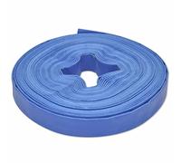 vidaXL Manguera plana de agua 25 m, 25 mm poliéster PVC azul goma de incendios