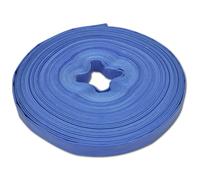 vidaXL Manguera plana de agua 50 m 25 mm Poliéster PVC azul goma de incendios