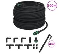 vidaXL Manguera porosa para jardín caucho negro 16 mm 100 m