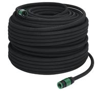 vidaXL Manguera porosa para jardín – Riego por goteo 16 mm 100 m – Caucho negro