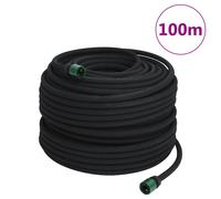 vidaXL Manguera porosa para jardín - Riego por goteo 16 mm 100 m - Caucho negro