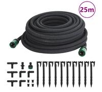 vidaXL Manguera porosa para jardín caucho negro 16 mm 25 m