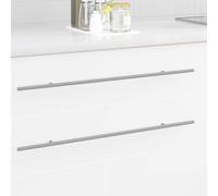 vidaXL Manija de armario 12 pcs Plateado 700mm Acero inoxidable