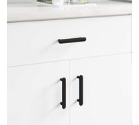 vidaXL Manija de armario 2 pcs Negro 121 x 16.6 x 28.3 mm Hierro