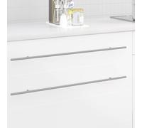 vidaXL Manija de armario 2 pcs Plateado 800 mm Acero inoxidable