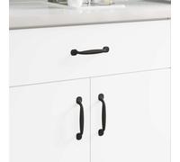 vidaXL Manija de muebles 2 pcs Negro 130 x 19,4 x 22,3 mm Aluminio