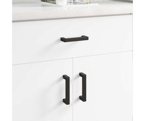vidaXL Manija de muebles 530 pcs Negro 105 x 12 x 36 mm Hierro
