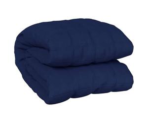 vidaXL Manta con Peso Tela Azul 200x200 cm 13 kg, Manta, Manta de edredón, Manta calmante, Ropa de Cama, Manta con Peso para la ansiedad