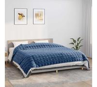 vidaXL Manta con Peso Tela Azul 220x260 cm 11 kg, Manta, Manta de edredón, Manta calmante, Ropa de Cama, Manta con Peso para la ansiedad