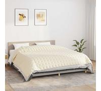 vidaXL Manta con peso calmante de tela 220x260 cm, 11 kg, color crema claro