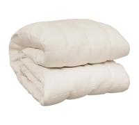 vidaXL Manta con Peso Tela Color Crema Claro 220x260 cm 11 kg, Manta, Manta de edredón, Manta calmante, Ropa de Cama, Manta con Peso para la ansiedad