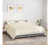 vidaXL Manta con peso tela color crema claro 220x260 cm 15 kg