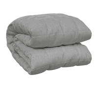 vidaXL Manta con Peso Tela Gris 200x200 cm 9 kg, Manta, Manta de edredón, Manta calmante, Ropa de Cama, Manta con Peso para la ansiedad