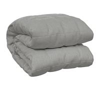 vidaXL Manta con Peso Tela Gris 200x220 cm 9 kg, Manta, Manta de edredón, Manta calmante, Ropa de Cama, Manta con Peso para la ansiedad