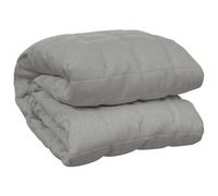 vidaXL Manta con Peso Tela Gris 220x240 cm 15 kg, Manta, Manta de edredón, Manta calmante, Ropa de Cama, Manta con Peso para la ansiedad