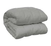 vidaXL Manta con Peso Tela Gris 235x290 cm 15 kg, Manta, Manta de edredón, Manta calmante, Ropa de Cama, Manta con Peso para la ansiedad