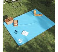 vidaXL Manta de picnic con piquetas azul 205x155 cm