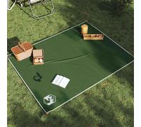 vidaXL Manta de picnic con piquetas verde 205x155 cm
