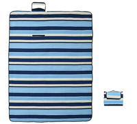 vidaXL Manta de picnic plegable cuadros terciopeloes 200x150 cm Color Multicolor, Azul, Azul oscuro y mas