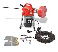 vidaXL Máquina de limpieza de tuberías 250 W para desagües 12,5m×16mm 4,5m×9,5mm