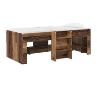 vidaXL Marco de Cama Alta para Niños 90 x 200 cm Multicolor Madera envejecida