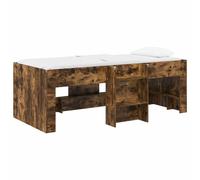 vidaXL Marco de Cama Alta para Niños 90 x 200 cm Multicolor Roble ahumado
