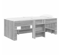vidaXL Marco de Cama Alta para Niños Sonoma gris 90 x 200 cm