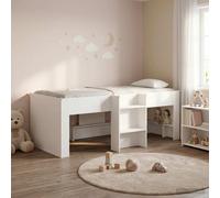 vidaXL Marco de Cama Alta para Niños Blanco 80 x 200 cm