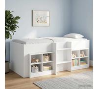 vidaXL Marco de Cama Alta para Niños 90 x 200 cm Multicolor Blanco