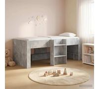 vidaXL Marco de Cama Alta para Niños 90 x 200 cm Multicolor Gris hormigón