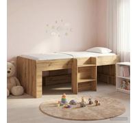 Cama alta para niños de vidaXL, estilo "Artisan Oak", 98,5 x 200 cm, fabricada en material de madera