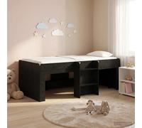 vidaXL Marco de Cama Alta para Niños Roble Negro 80 x 200 cm